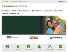 Tablet Screenshot of greeneinsurancegroup.com